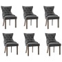 Dining chairs 6 units gray fabric by vidaXL, dining chairs - Ref: Foro24-3058306, Price: 857,99 €, Discount: %