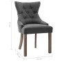 Dining chairs 6 units gray fabric by vidaXL, dining chairs - Ref: Foro24-3058306, Price: 857,99 €, Discount: %