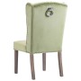 Silla de comedor de terciopelo verde claro de vidaXL, Sillas de comedor - Ref: Foro24-287953, Precio: 186,47 €, Descuento: %