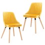 Sillas de comedor 2 unidades terciopelo amarillo de vidaXL, Sillas de comedor - Ref: Foro24-323059, Precio: 172,06 €, Descuen...