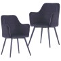 Dining chairs 2 units black velvet by vidaXL, dining chairs - Ref: Foro24-287821, Price: 159,34 €, Discount: %