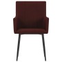 Dining chairs with armrests 2 units wine red fabric by vidaXL, dining chairs - Ref: Foro24-281848, Price: 146,49 €, Discount: %