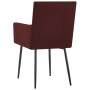 Sillas de comedor con reposabrazos 2 unidades tela rojo vino de vidaXL, Sillas de comedor - Ref: Foro24-281848, Precio: 146,4...