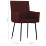 Dining chairs with armrests 2 units wine red fabric by vidaXL, dining chairs - Ref: Foro24-281848, Price: 146,49 €, Discount: %