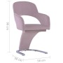 Sillas de comedor 2 unidades terciopelo rosa de vidaXL, Sillas de comedor - Ref: Foro24-287779, Precio: 220,43 €, Descuento: %