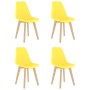 Sillas de comedor 4 unidades plástico amarillo de vidaXL, Sillas de comedor - Ref: Foro24-289117, Precio: 141,39 €, Descuento: %