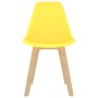 Dining chairs 4 units yellow plastic by vidaXL, dining chairs - Ref: Foro24-289117, Price: 141,64 €, Discount: %