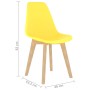 Sillas de comedor 4 unidades plástico amarillo de vidaXL, Sillas de comedor - Ref: Foro24-289117, Precio: 141,39 €, Descuento: %