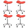 Swivel dining chairs 4 pcs red synthetic leather by vidaXL, dining chairs - Ref: Foro24-3088537, Price: 117,99 €, Discount: %