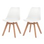 Dining chairs 2 units white plastic by vidaXL, dining chairs - Ref: Foro24-244783, Price: 159,83 €, Discount: %