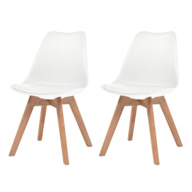 Dining chairs 2 units white plastic by vidaXL, dining chairs - Ref: Foro24-244783, Price: 133,25 €, Discount: %