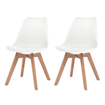 Dining chairs 2 units white plastic by vidaXL, dining chairs - Ref: Foro24-244783, Price: 159,83 €, Discount: %