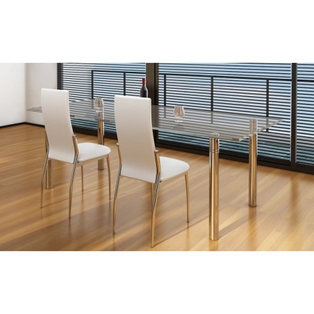 Sillas de comedor 2 unidades cuero sintético blanco de vidaXL, Sillas de comedor - Ref: Foro24-60571, Precio: 117,68 €, Descu...