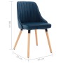 Sillas de comedor 2 unidades terciopelo azul de vidaXL, Sillas de comedor - Ref: Foro24-323051, Precio: 197,99 €, Descuento: %