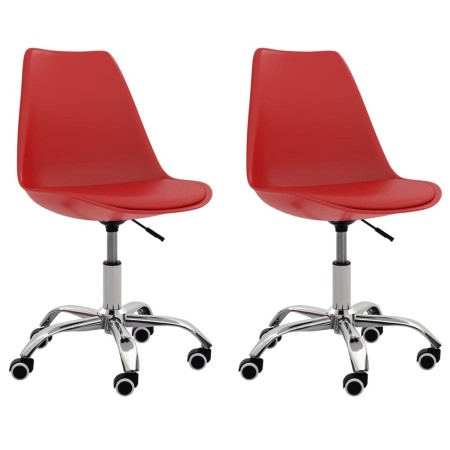 Sillas de comedor 2 unidades cuero sintético rojo de vidaXL, Sillas de comedor - Ref: Foro24-338304, Precio: 106,99 €, Descue...