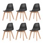 Dining chairs 6 units black plastic by vidaXL, dining chairs - Ref: Foro24-244779, Price: 235,99 €, Discount: %