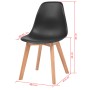 Dining chairs 6 units black plastic by vidaXL, dining chairs - Ref: Foro24-244779, Price: 235,99 €, Discount: %