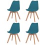 Dining chairs 4 units turquoise plastic by vidaXL, dining chairs - Ref: Foro24-244790, Price: 239,93 €, Discount: %