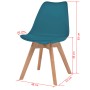 Dining chairs 4 units turquoise plastic by vidaXL, dining chairs - Ref: Foro24-244790, Price: 239,93 €, Discount: %