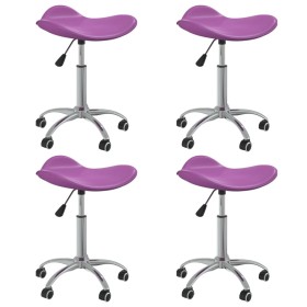 Sillas de comedor giratorias 4 unidades cuero sintético morado de vidaXL, Sillas de comedor - Ref: Foro24-3088543, Precio: 12...