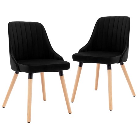 Dining chairs 2 units black velvet by vidaXL, dining chairs - Ref: Foro24-323058, Price: 168,73 €, Discount: %