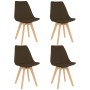 Dining chairs 4 units brown fabric by vidaXL, dining chairs - Ref: Foro24-324164, Price: 173,99 €, Discount: %