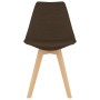 Dining chairs 4 units brown fabric by vidaXL, dining chairs - Ref: Foro24-324164, Price: 173,99 €, Discount: %