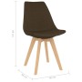 Dining chairs 4 units brown fabric by vidaXL, dining chairs - Ref: Foro24-324164, Price: 173,99 €, Discount: %