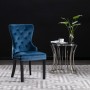 Dining chairs 4 units blue velvet by vidaXL, dining chairs - Ref: Foro24-3055871, Price: 592,46 €, Discount: %