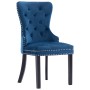 Dining chairs 4 units blue velvet by vidaXL, dining chairs - Ref: Foro24-3055871, Price: 592,46 €, Discount: %