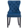 Dining chairs 4 units blue velvet by vidaXL, dining chairs - Ref: Foro24-3055871, Price: 592,46 €, Discount: %