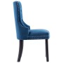 Dining chairs 4 units blue velvet by vidaXL, dining chairs - Ref: Foro24-3055871, Price: 592,46 €, Discount: %