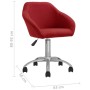 Sillas de comedor giratorias 4 unidades tela rojo tinto de vidaXL, Sillas de comedor - Ref: Foro24-3089575, Precio: 262,99 €,...