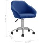 Drehbare Esszimmerstühle 4 Einheiten aus blauem Stoff von vidaXL, Essstühle - Ref: Foro24-3089572, Preis: 263,53 €, Rabatt: %