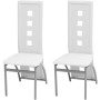 Sillas de comedor 2 unidades cuero sintético blanco de vidaXL, Sillas de comedor - Ref: Foro24-243646, Precio: 110,62 €, Desc...