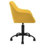 Sillas de comedor giratorias 4 unidades tela amarillo de vidaXL, Sillas de comedor - Ref: Foro24-3089409, Precio: 257,99 €, D...