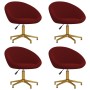 Sillas de comedor 4 unidades terciopelo rojo tinto de vidaXL, Sillas de comedor - Ref: Foro24-3089539, Precio: 284,62 €, Desc...