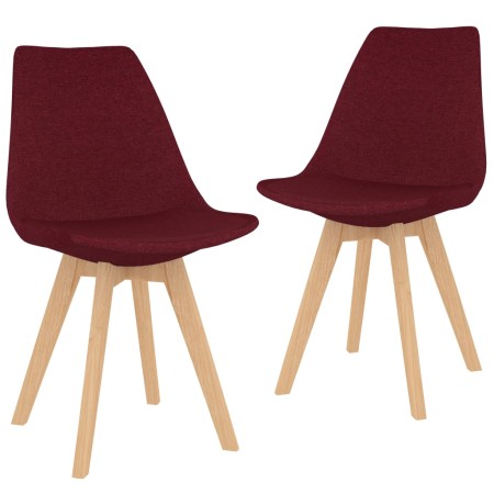 Dining chairs 2 units red fabric by vidaXL, dining chairs - Ref: Foro24-324169, Price: 122,66 €, Discount: %