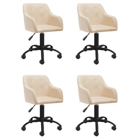 Swivel dining chairs 4 units cream fabric by vidaXL, dining chairs - Ref: Foro24-3089404, Price: 265,56 €, Discount: %