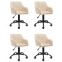 Swivel dining chairs 4 units cream fabric by vidaXL, dining chairs - Ref: Foro24-3089404, Price: 265,56 €, Discount: %