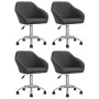 Swivel dining chairs 4 units dark gray fabric by vidaXL, dining chairs - Ref: Foro24-3089567, Price: 267,31 €, Discount: %