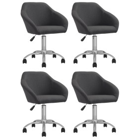 Swivel dining chairs 4 units dark gray fabric by vidaXL, dining chairs - Ref: Foro24-3089567, Price: 267,31 €, Discount: %