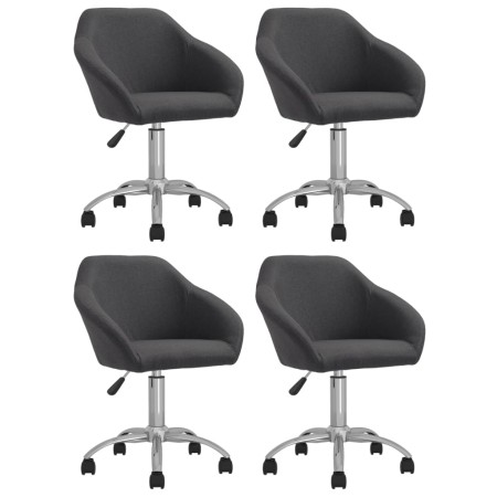 Swivel dining chairs 4 units dark gray fabric by vidaXL, dining chairs - Ref: Foro24-3089567, Price: 267,99 €, Discount: %