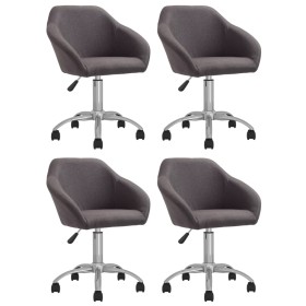 Swivel dining chairs 4 units taupe gray fabric by vidaXL, dining chairs - Ref: Foro24-3089576, Price: 267,99 €, Discount: %