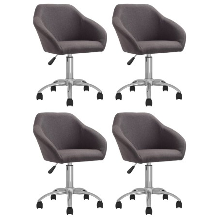 Swivel dining chairs 4 units taupe gray fabric by vidaXL, dining chairs - Ref: Foro24-3089576, Price: 267,31 €, Discount: %