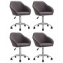 Swivel dining chairs 4 units taupe gray fabric by vidaXL, dining chairs - Ref: Foro24-3089576, Price: 267,31 €, Discount: %