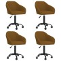 Swivel dining chairs 4 units brown velvet by vidaXL, dining chairs - Ref: Foro24-3089647, Price: 274,62 €, Discount: %