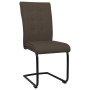 Cantilever dining chairs 2 units brown fabric by vidaXL, dining chairs - Ref: Foro24-287830, Price: 127,33 €, Discount: %