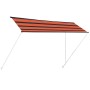 Toldo retráctil naranja y marrón 400x150 cm de vidaXL, Toldos - Ref: Foro24-145899, Precio: 70,99 €, Descuento: %