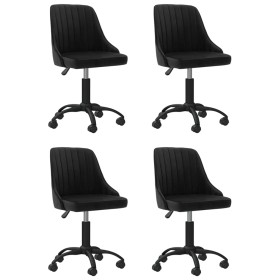 Swivel dining chairs 4 units black velvet by vidaXL, dining chairs - Ref: Foro24-3089977, Price: 260,42 €, Discount: %